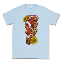 Dusty Blue sport football  lightning bolt Classic Tee - texasbilliewilder