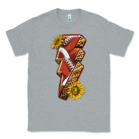 Heather Grey sport football  lightning bolt Classic Tee - texasbilliewilder