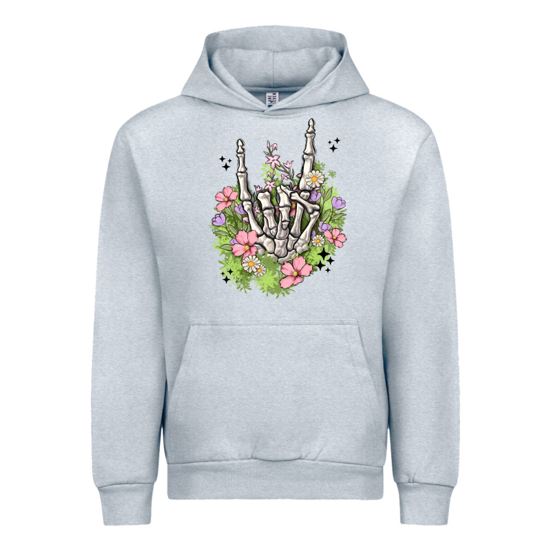 Skeleton Flowers Urban Hoodie by MaliasSmallBusiness | Teevron