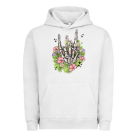 Pigment Lunar Rock skeleton flowers Urban Hoodie - MaliasSmallBusiness