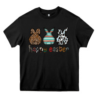 Black Happy Easter Heavy Core Tee - CowhideDigitalArt