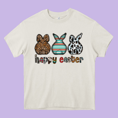 Happy Easter Heavy Core Tee Designed By Cowhidedigitalart
