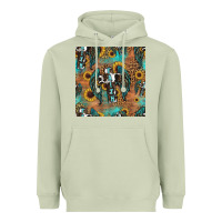 Matcha faith cross seamless pattern Heavyweight Hoodie - HRA Design Shop