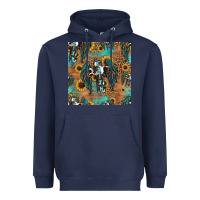 Navy faith cross seamless pattern Heavyweight Hoodie - HRA Design Shop