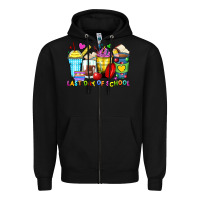 Black last day of school coffee cups Zipper Hoodie - Zillion Design Studio