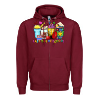 Burgundy last day of school coffee cups Zipper Hoodie - Zillion Design Studio