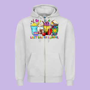 Last Day Of School Coffee Cups Zipper Hoodie Designed By Zillion Design Studio