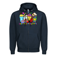 Navy last day of school coffee cups Zipper Hoodie - Zillion Design Studio