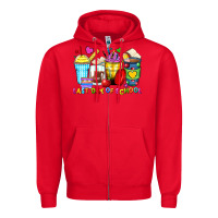 Red last day of school coffee cups Zipper Hoodie - Zillion Design Studio