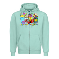 Seafoam last day of school coffee cups Zipper Hoodie - Zillion Design Studio