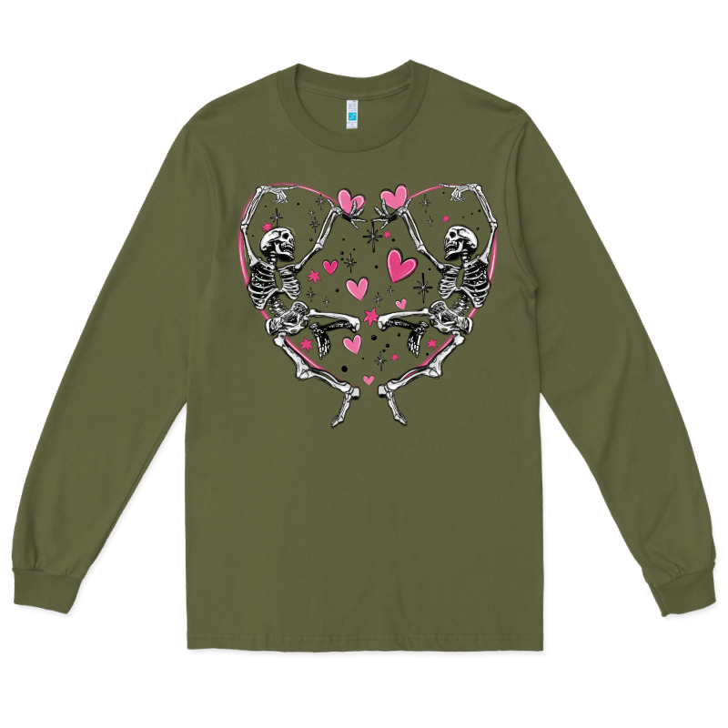 Valentines Day Skeleton Long Sleeve Tee by MaliasSmallBusiness | Teevron