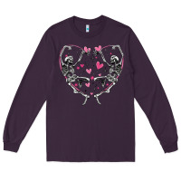 Plum valentines day skeleton Long Sleeve Tee - MaliasSmallBusiness