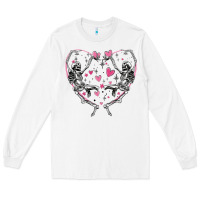 White valentines day skeleton Long Sleeve Tee - MaliasSmallBusiness