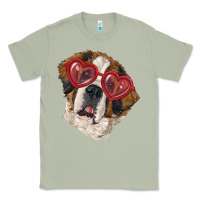 Matcha Saint bernard with love glasses Classic Tee - RanaPortraitStore
