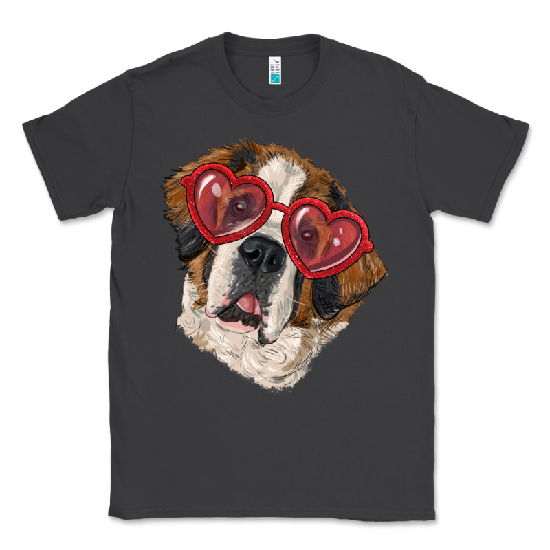 Saint Bernard With Love Glasses Classic Tee by RanaPortraitStore | Teevron