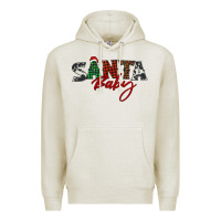 Oatmeal Heather Santa baby Premium Hoodie - BarkalooDesign
