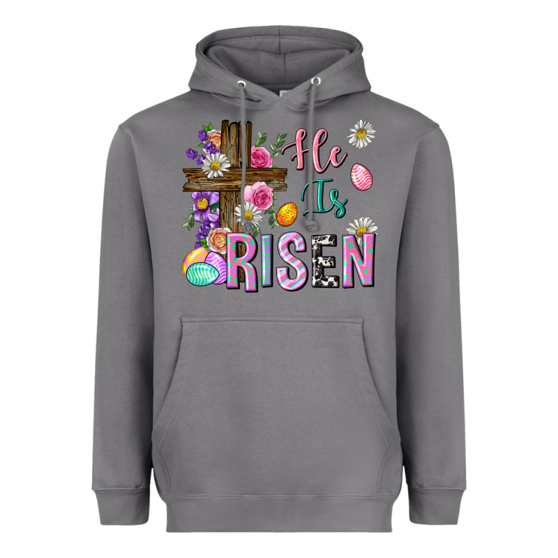 He Is Risen Easter Heavyweight Hoodie by Neo Western | Teevron