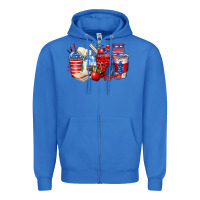 True Royal 4th of july teacher coffee cups Zipper Hoodie - Zillion Design Studio