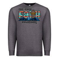 Charcoal Heather can move faith mountains Premium Sweatshirt - CowhideDigitalArt