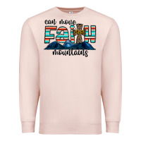 Pale Pink can move faith mountains Premium Sweatshirt - CowhideDigitalArt
