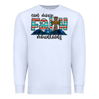 White can move faith mountains Premium Sweatshirt - CowhideDigitalArt