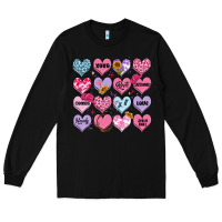 Black valentines candy hearts Long Sleeve Tee - MaliasSmallBusiness