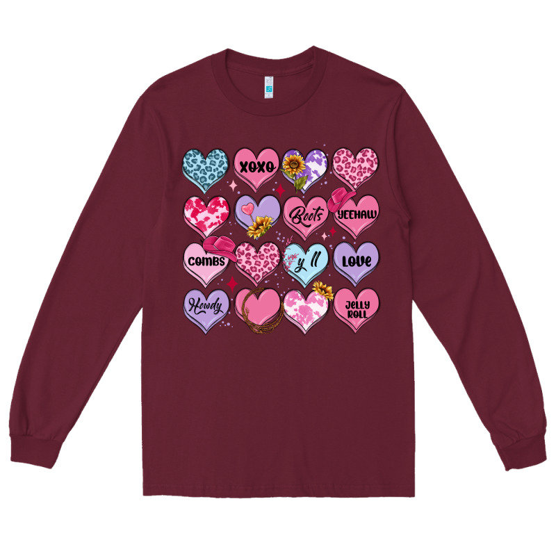 Valentines Candy Hearts Long Sleeve Tee by MaliasSmallBusiness | Teevron