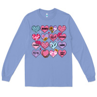 Colony Blue valentines candy hearts Long Sleeve Tee - MaliasSmallBusiness
