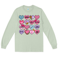 Matcha valentines candy hearts Long Sleeve Tee - MaliasSmallBusiness