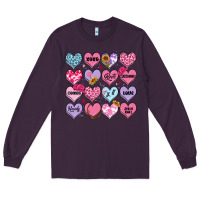 Plum valentines candy hearts Long Sleeve Tee - MaliasSmallBusiness