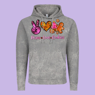 Peace Love Cookies Vintage Hoodie Designed By Adodesignshop