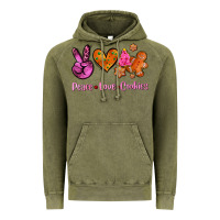 Vintage Olive peace love cookies Vintage Hoodie - AdoDesignShop