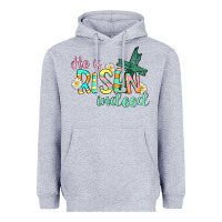 Heather Grey He is risen indeed Easter Heavyweight Hoodie - CowGirlArtShop