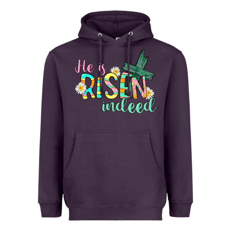 He Is Risen Indeed Easter Heavyweight Hoodie by CowGirlArtShop | Teevron