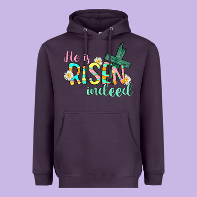 He Is Risen Indeed Easter Heavyweight Hoodie Designed By Cowgirlartshop