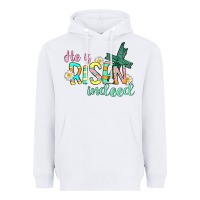 White He is risen indeed Easter Heavyweight Hoodie - CowGirlArtShop