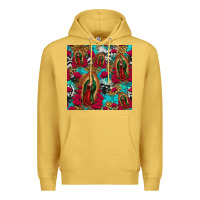 Antique Gold lady of guadalupe western seamless Premium Hoodie - Jasminsmagicworld