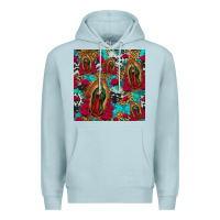 Blue Mist lady of guadalupe western seamless Premium Hoodie - Jasminsmagicworld