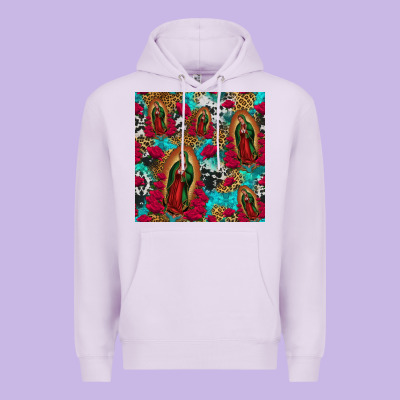 Lady Of Guadalupe Western Seamless Premium Hoodie Designed By Jasminsmagicworld
