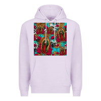 Lilac lady of guadalupe western seamless Premium Hoodie - Jasminsmagicworld