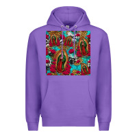 Purple lady of guadalupe western seamless Premium Hoodie - Jasminsmagicworld