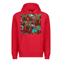 Red lady of guadalupe western seamless Premium Hoodie - Jasminsmagicworld