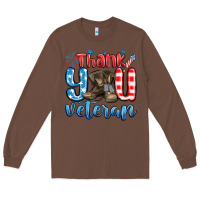 Chestnut thank you veteran Long Sleeve Tee - MaliasSmallBusiness