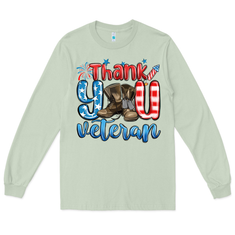 Thank You Veteran Long Sleeve Tee by MaliasSmallBusiness | Teevron