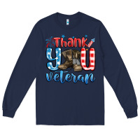 Navy thank you veteran Long Sleeve Tee - MaliasSmallBusiness