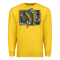Lemon indian headdress with background Premium Sweatshirt - HRA Design Shop