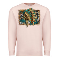 Pale Pink indian headdress with background Premium Sweatshirt - HRA Design Shop