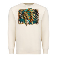 Sandshell indian headdress with background Premium Sweatshirt - HRA Design Shop
