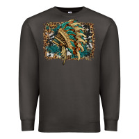Smoke indian headdress with background Premium Sweatshirt - HRA Design Shop