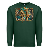 Indian Headdress With Background Premium Sweatshirt | Teevron